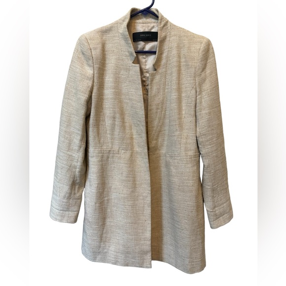 Zara Jackets & Blazers - Zara long length creme blazer